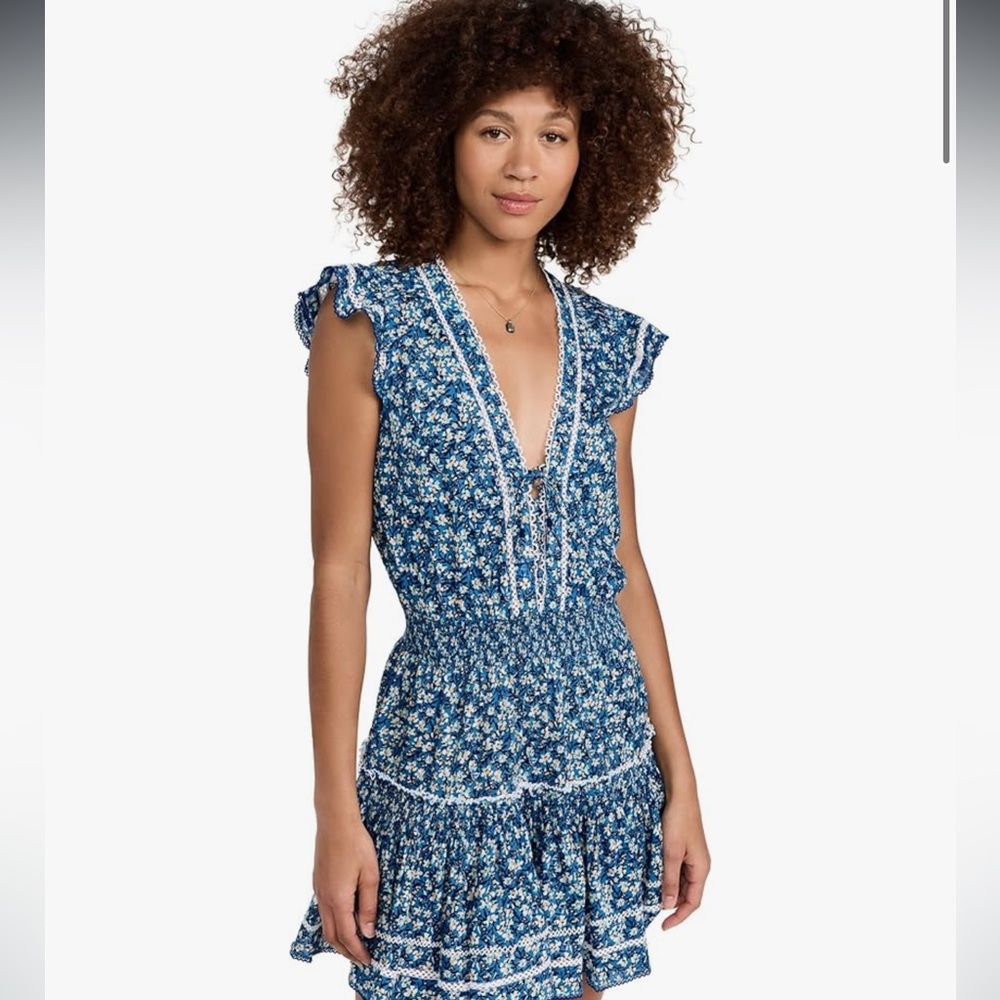 Poupette St. Barth Blue Anais Mini Dress